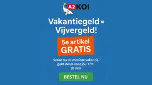 Vijverliefhebber bestelt producten bij A2KOI met vakantiegeld tijdens 5 voor 4 actie