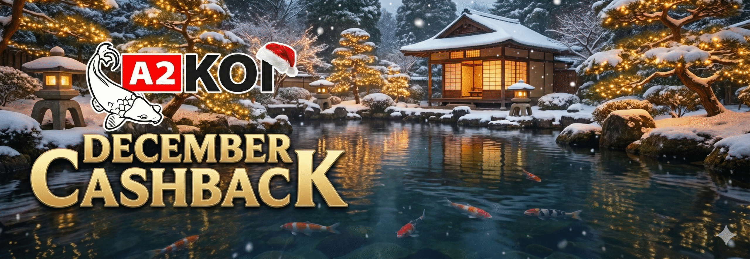 December Cashback Actie A2KOI ontvang extra winkeltegoed op jouw decemberaankoop